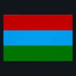 De vlag van Karelië Perfect Poster<br><div class="desc">Patriottische vlag van de Republiek Karelië.</div>
