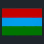 De vlag van Karelië Perfect Poster<br><div class="desc">Patriottische vlag van de Republiek Karelië.</div>