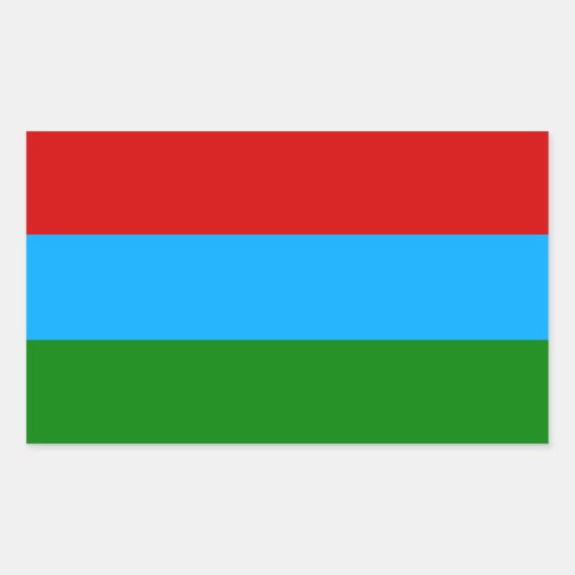 De vlag van Karelië Rechthoekige Sticker (Voorkant)