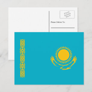 De vlag van Kazachstan Briefkaart