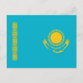 De vlag van Kazachstan Briefkaart (Voorkant)