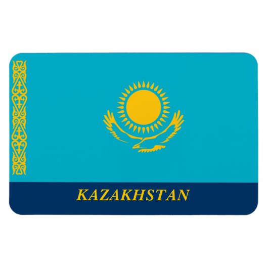 De vlag van Kazachstan Magneet (Horizontaal)