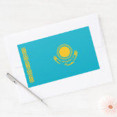 De vlag van Kazachstan Rechthoekige Sticker (Envelop)