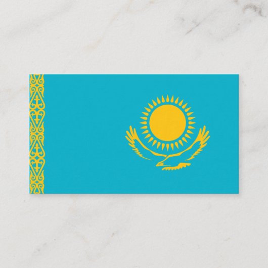 De vlag van Kazachstan Visitekaartje (Voorkant)