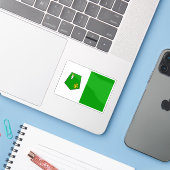 De vlag van Kenitra, Marokko Sticker (Laptop met iPhone)