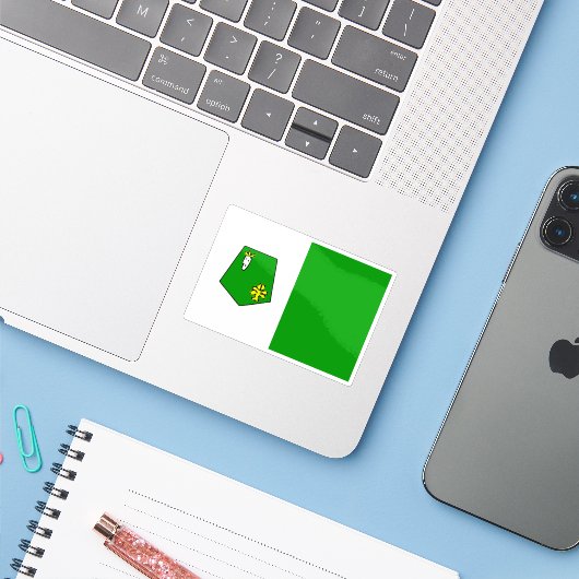 De vlag van Kenitra, Marokko Sticker (Laptop met iPhone)