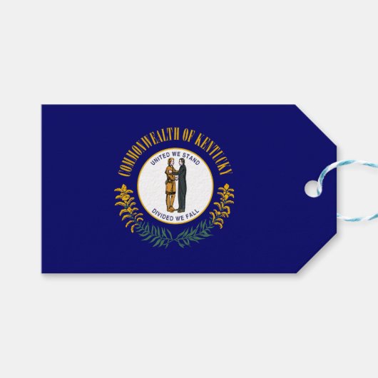 De vlag van Kentucky Cadeaulabel (Voorkant (Horizontaal))