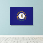 De vlag van Kentucky Canvas Afdruk (Insitu (Houten vloer))