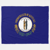 De vlag van Kentucky Fleece Deken (Voorkant (Horizontaal))
