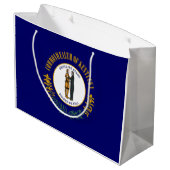 De vlag van Kentucky Groot Cadeauzakje (Achterkant Gekanteld)