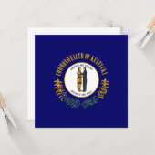 De vlag van Kentucky Kaart (Voorkant / Achterkant in situ)