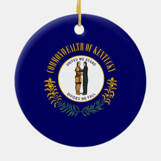 De vlag van Kentucky Keramisch Ornament (Achterkant)