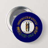 De vlag van Kentucky Ronde Button 7,6 Cm (Voorkant /achterkant)