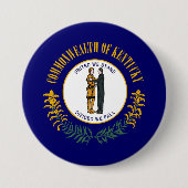 De vlag van Kentucky Ronde Button 7,6 Cm (Voorkant)