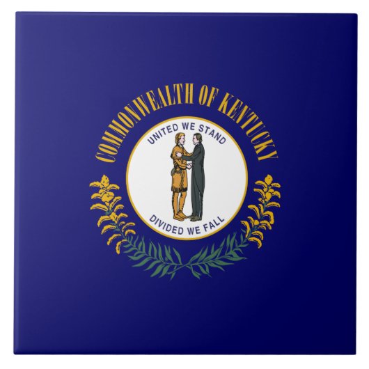 De vlag van Kentucky Tegeltje (Voorkant)
