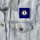 De vlag van Kentucky Vierkante Button 5,1 Cm (In situ)