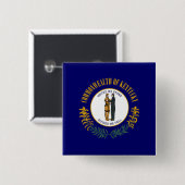 De vlag van Kentucky Vierkante Button 5,1 Cm (Voorkant /achterkant)