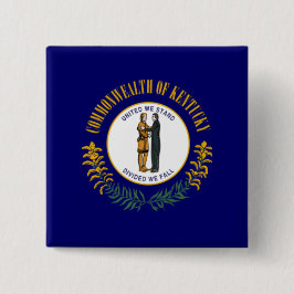 De vlag van Kentucky Vierkante Button 5,1 Cm