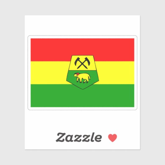 De vlag van Khouribga, Marokko Sticker (Vel)