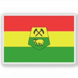 De vlag van Khouribga, Marokko Sticker