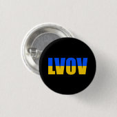 De vlag van Kiev Ronde Button 3,2 Cm (Voorkant /achterkant)