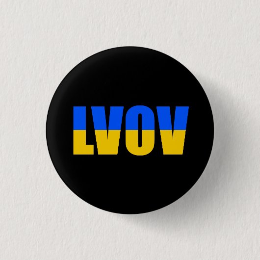 De vlag van Kiev Ronde Button 3,2 Cm (Voorkant)