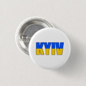 De vlag van Kiev Ronde Button 3,2 Cm (Voorkant /achterkant)