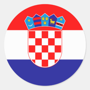 De Vlag van Kroatië Ronde Sticker