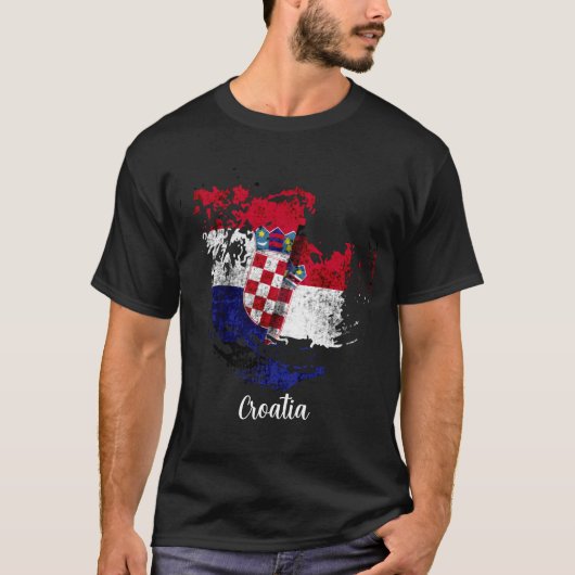 de vlag van Kroatië T-shirt (Voorkant)