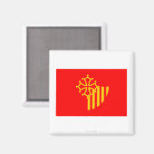 De vlag van Languedoc-Roussillon Magneet (Voorkant / Achterkant)