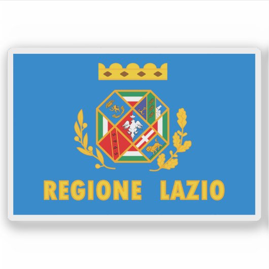 De vlag van Lazio, Italië Sticker (Voorkant)
