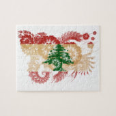 De Vlag van Libanon Legpuzzel (Horizontaal)