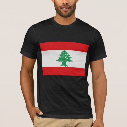 De vlag van Libanon T-shirt (Voorkant)