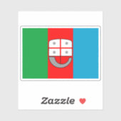 De vlag van Ligurië, Italië Sticker (Vel)