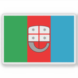 De vlag van Ligurië, Italië Sticker
