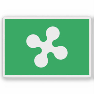 De vlag van Lombardije, Italië Sticker