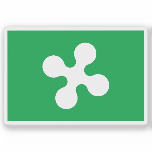 De vlag van Lombardije, Italië Sticker (Voorkant)