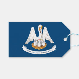De vlag van Louisiana Cadeaulabel