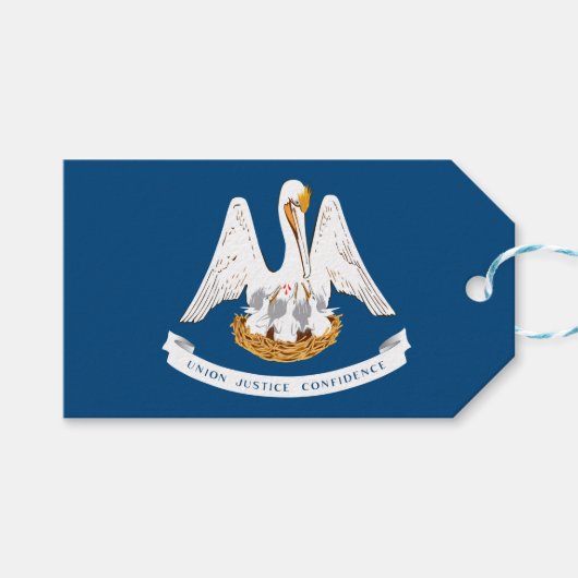 De vlag van Louisiana Cadeaulabel (Voorkant (Horizontaal))