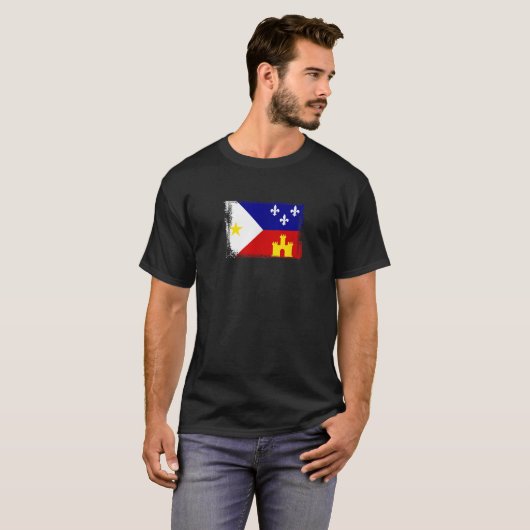 De vlag van Louisiana Cajun Acadiana T-shirt (Voorkant volledig)