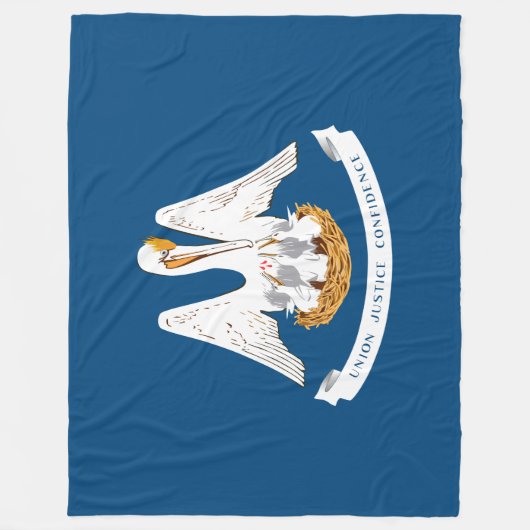 De vlag van Louisiana Fleece Deken (Voorkant)