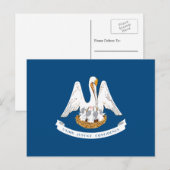 De vlag van Louisiana is de vlag van Louisiana Briefkaart (Voorkant / Achterkant)