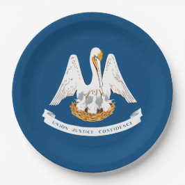 De vlag van Louisiana Papieren Bordje