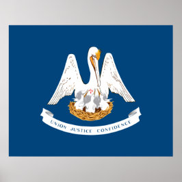 De vlag van Louisiana Poster