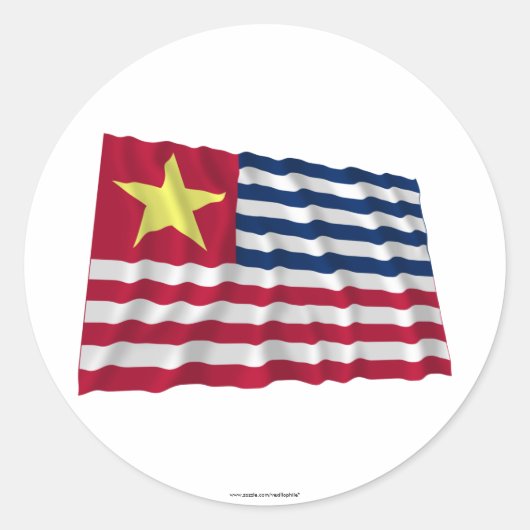 De vlag van Louisiana Secession uit 1861 Ronde Sticker (Voorkant)