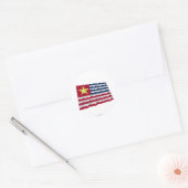 De vlag van Louisiana Secession uit 1861 Ronde Sticker (Envelop)