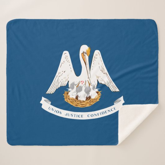 De vlag van Louisiana Sherpa Deken (Voorkant (horizontaal))