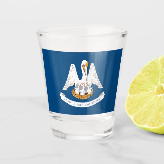 De vlag van Louisiana Shot Glas (Voorkant)