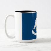 De vlag van Louisiana Tweekleurige Koffiemok (Links)