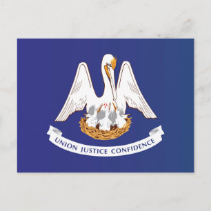 De vlag van Louisiana, Verenigde Staten van Amerik Briefkaart